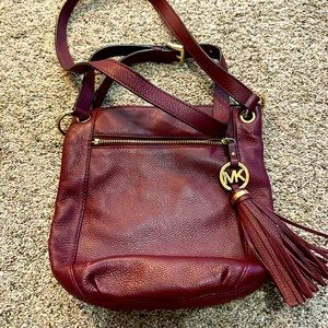 Michael Kors burgandy bag crossbody